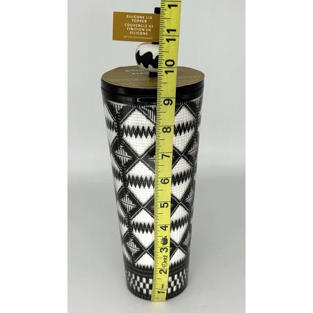 NEW Starbucks Summer 2025 Shade Akanbi 24 Oz‎ Black & White Cold Cup